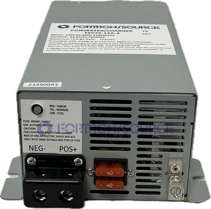 RV Power Converter | 75 Amp | 4-Stage Battery Charger | Fortron/Source SRV Series Power Supply | AC-DC Converts 120VAC to 13.75VDC | FSV75-12A-4