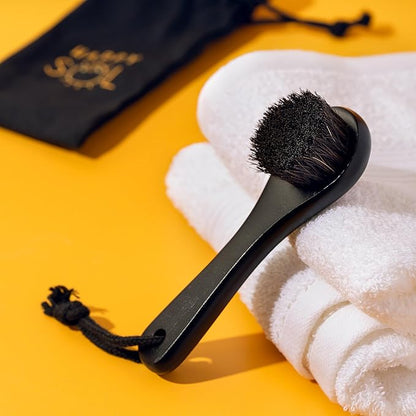Dry Facial Brush, Exfoliating Face Brush, High Quality Beechwood, Supports Lymphatic Drainage, Natural Face Brush