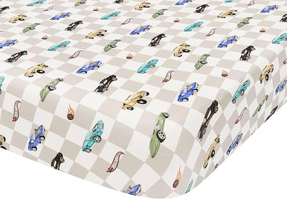 Kyte Baby Soft Crib Sheet - Standard Fitted Crib Sheet Made with Rayon from Bamboo, Ultra-Gentle and Breathable (Fast and Fierce)