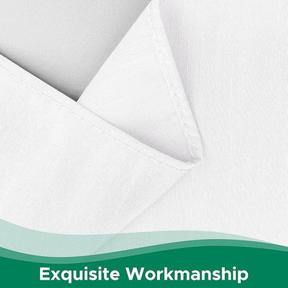 Biscaynebay Wrap Around Bed Skirts for King & Cal King Beds 22" Long Drop, White Adjustable Elastic Dust Ruffles Easy Fit Wrinkle Resistant Silky Luxurious Fabric Machine Washable