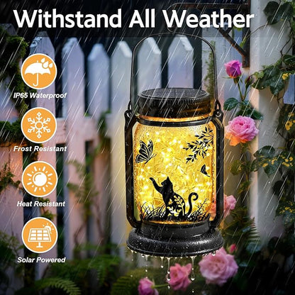 Cat Solar Lanterns, Outdoor Hanging Solar Lantern