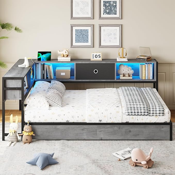 DICTAC Corner Twin XL Bed Frame