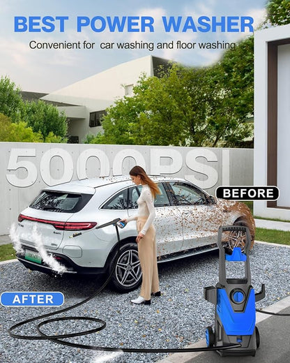 AgiiMan Pressure Washer, Power Washer, High Pressure Cleaner for Cars, Patios, Driveways, Blue