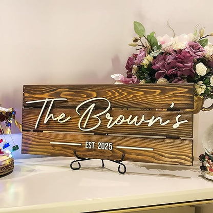 Personalized Custom Solid Wood Name Sign for Home, Office, Nursery, Wedding Gifts, Business Signs