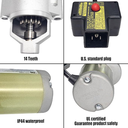 fullas Electrical Starter Motor 110V 14 Teeth for MTD Cub Cadet Craftsman Troy-Bilt Yard Machines 951-11196, 751-11196 Snow Thrower Engine