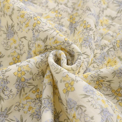 NTBAY Jersey Cotton Quilted Toddler Blanket, Breathable and Warm for Boys and Girls Baby Blanket, 30x40 Inches, Purple Floral