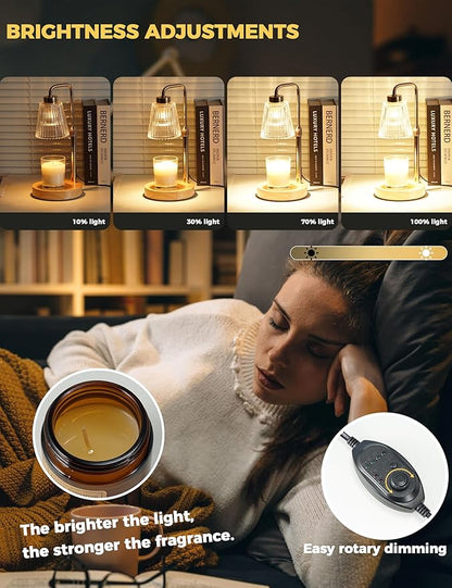 Candle Warmer Lamp with Timer Dimmable, Birthday Gifts