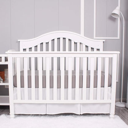 Belsden 3 Pack Microfiber Durable Crib Sheets Fitted, Silky Soft Smooth Breathable Baby Sheets Set, 28''x52'' Fits Standard Crib and Toddler Mattresses, White & Grey & Black