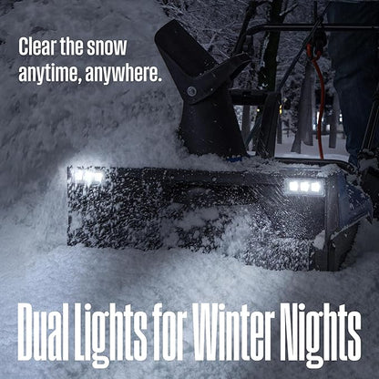 Westinghouse WSnow22 48V Cordless Snow Blower 22 Inch Kit, Steel Auger, LED Lights, 1600W Brushless Motor, 25ft Throwing Distance, Plows 840lbs/min, Compatible with Snow Joe Batteries