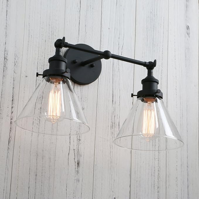 PERMO Industrial Double Sconce 2-Lights Wall Sconces