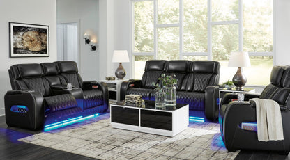 3 Seater Leather Power Reclining Sofa