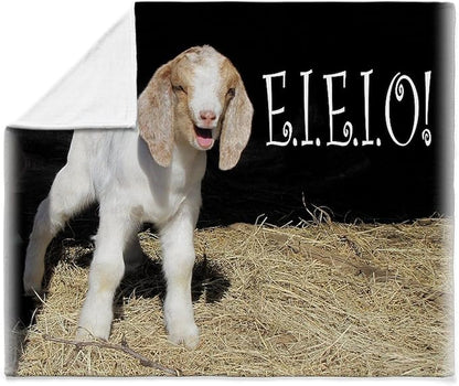 CafePress Baby Goat E.I.E.I.O Throw Blanket Super Soft Fleece Plush Throw Blanket, 60"x50"