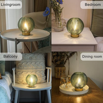 Battery Powered Lamp with Timer, Cordless Battery Operated Table Lamp with LED