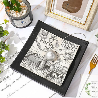 50Pcs Milk Farm Paper Napkins Cow House Disposable Luncheon Napkins Vintage Dinner Hand Napkin for Farmhouse Home Party Supplies Table Decor