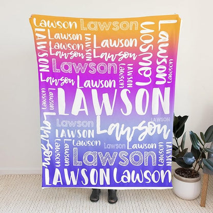 Dr.TOUGH Personalized Blankets with Name Customized Baby Blankets for Girls Boys Adults Monogrammed Blankets and Throws Christmas Birthday Mothers Valentines Day Gift (Z-Colorful 04, 60''×80'')