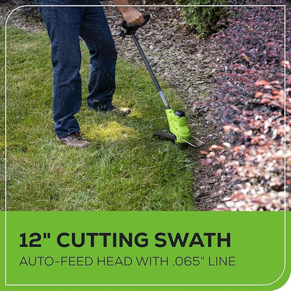 Greenworks 48V (2x24V) 17" Brushless Mower+12" String Trimmer+320CFM Blower+310 in./lbs Drill Driver, (2) 4.0Ah Batteries and (2) 2.0Ah Batteries, 2A Dual Port Charger