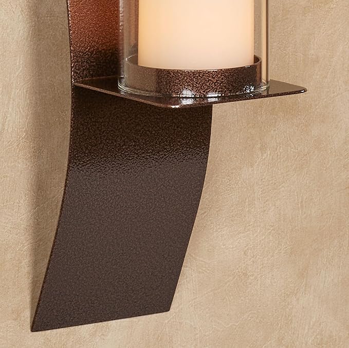 Sinuous Wall Sconce Pair Antique Copper