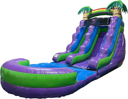 Inflatable Water Slide for Kids & Toddlers with Inflatable Pool, Backyard, Park or Commercial Use, Outdoor Water Play, Includes Blower Stakes, Splash Pool & Storage Bag, Large 25.5' x 9' x15'