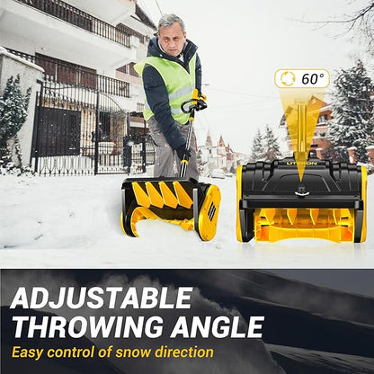 Cordless Snow Shovel, 40V | 13-Inch | 4.0-Ah High Power Brushless Snow Blower, Battery-Powered Snow Blower for Patio, Deck, Driveway (2 * 40V Battery & Quick Charger Included)