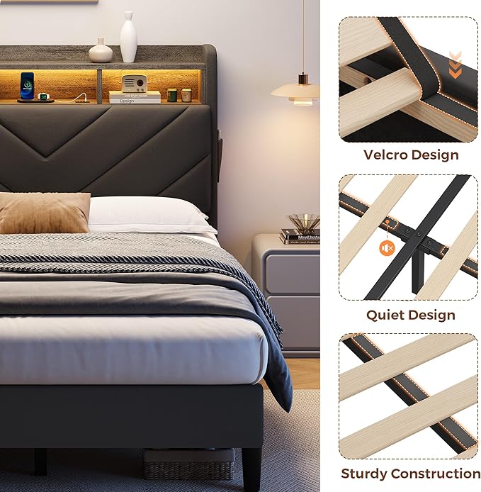 Twin Size Velvet Bed Frame