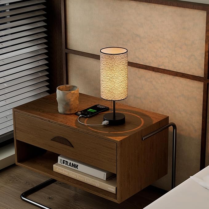 Table Lamp for Bedroom, Nightstand Lamp for Bedside