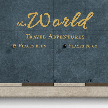 Canvas World Map with Cork Pin Board - English Lettering - Decorative Wall Decoration for All Rooms - Canvas Pictures with World Map Motif (150x100 cm, Pattern 18)