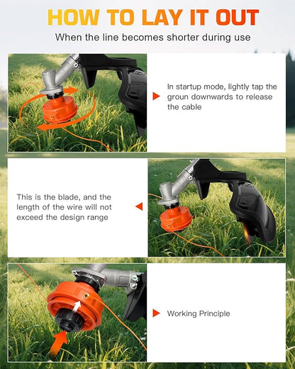 String Trimmer Attachment, 18-Inch Straight Shaft Head for Attachment Capable String Trimmers for More Brands of Powerheads
