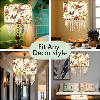 Hummingbird Floral Lamp Shade