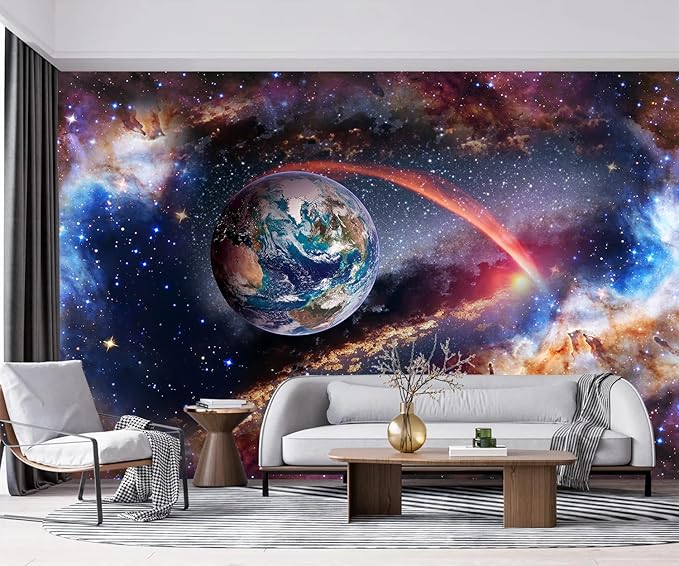 -Colorful Star Bright Star Bedroom Living Room Wallpaper XT13 L 180" x 115"
