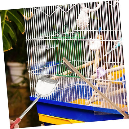 BESPORTBLE 2pcs Parrot Cage Cleaning Tool Set Brush and Shovel for Pet Bird Care for Pets Create Living Environment Selection