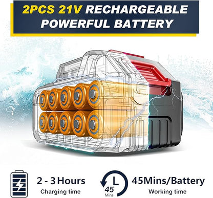 Cordless Pressure Washer,1250 PSI Cordless Power Washer with 2pcs 4.0Ah Battery&Charger & 6-in-1 Nozzle,Portable Power Washer Cordless for Home (Highsam01)