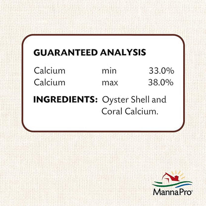 Manna Pro Crushed Oyster Shell for Laying Hens, High-Calcium Supplement to Support Strong Eggshells and Healthy Laying Chickens, Poultry Oyster Shell, 6-Pack of 5 lb Bags