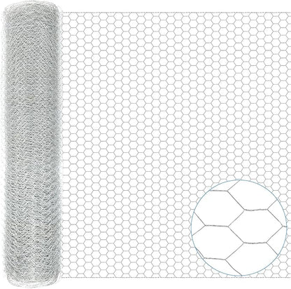 45 in X 100 ft Chicken Wire Fencing Metal Floral Chicken Wire Fence for Crafts 1 Inch Hexagonal Galvanized Poultry Wire Netting for Chicken Coop Barrier Rabbit Cage