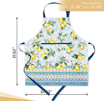 Maison d' Hermine 100% Cotton Apron for women with Pocket Kitchen Chef Apron for Men Cooking Easter Decorations