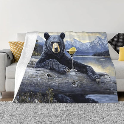 Tijuboni Bear Cabin Throw Blanket Bear Gifts for Girls Boys Women Men Kids Adults Soft Flannel Fleece Blanket for Couch Sofa Bed Home Decor 40"x50"
