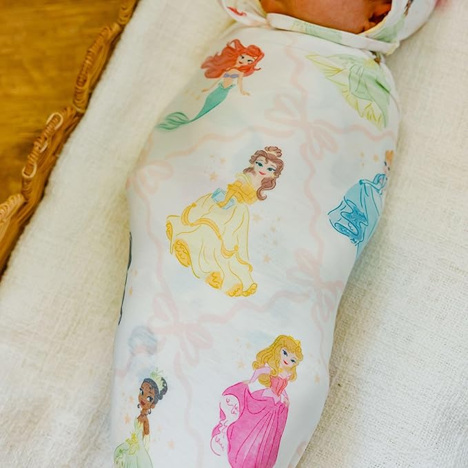 Copper Pearl Large Premium Knit Baby Swaddle Receiving Blanket Disney Princess