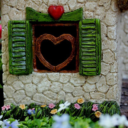 PRETMANNS Fairy Garden House for Outside – Sturdy Building 7” High with Door That Opens – Adorable Miniature Garden Accessories Supplies