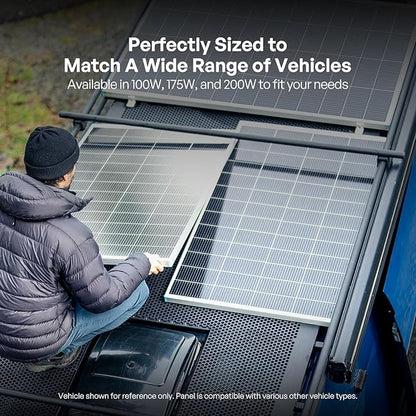 200W Solar Panel N-Type 16BB, 24V RV Solar Panel 200 Watt, 25% High Efficiency, IP67 Monocrystalline PV Module Solar Charger for Roof Boat Camping Van Trailer Cabin Off-Grid Applications