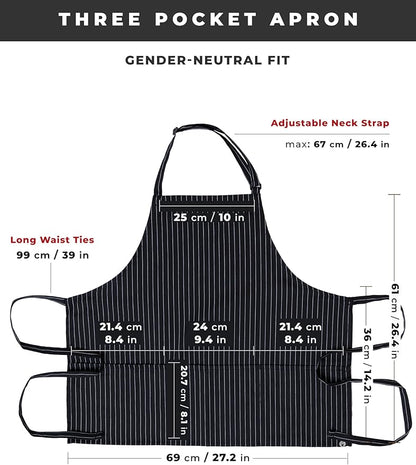 Chef Works Unisex Three Pocket Apron