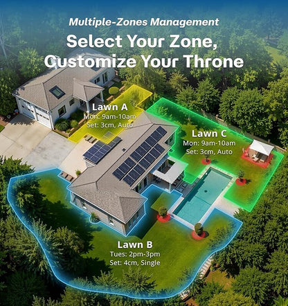 T1200Pro Robot Lawn Mower, 0.35 Acre, RTK+AI Vision Wire-Free Automatic Lawn Mowing, Smart App Control, Routenplaning, Obstacle Avoidance, Auto-Recharge, 20° Slope
