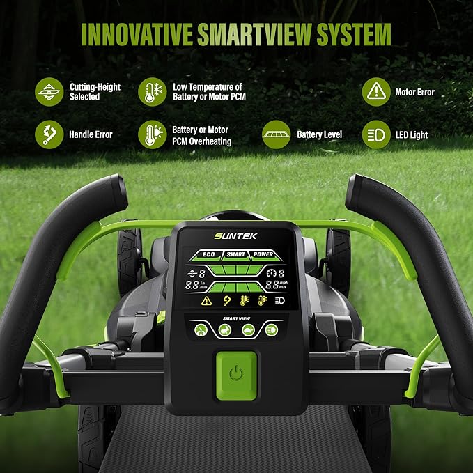 SUNTEK 40V 21-Inch Cordless Lawn Mower, Upgarded Battery Powered Self-Propelled Lawn Mowers, 2 x 4.0Ah Lithium-ion Battery and Rapid Charger Included, Digi-Brushless, APP Compatible, SLM4521