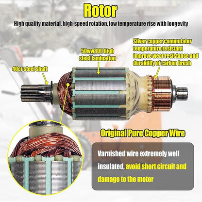 fullas 133-9998 Starter Motor for Toro 824 QXE 24" SnowMaster/ 826 OXE 26" Power Max Snow Thrower/ 828 OAE 28" Power Max Heavy-Duty Snow Thrower Replaces 133-1547, 133-1588, 144-0988 Loncin G250DFS