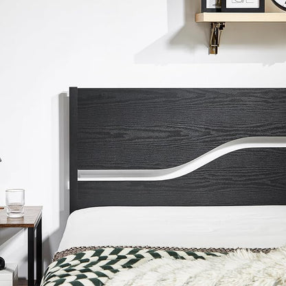 VECELO Twin Size Bed Frame with Wood Headboard and Footboard, 14 Inch Platform/No Box Spring Needed, Heavy Duty Support, Easy Assembly