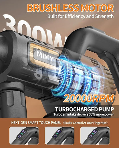 Cordless Pressure Washer Battery Powered; 1200PSI Cordless Power Washer with Brushless Motor, 4.0Ah Battery,6-in-1 Nozzle, 3 Power Level; Handheld Portable Pressure Washer Cordless (5022-BK2)