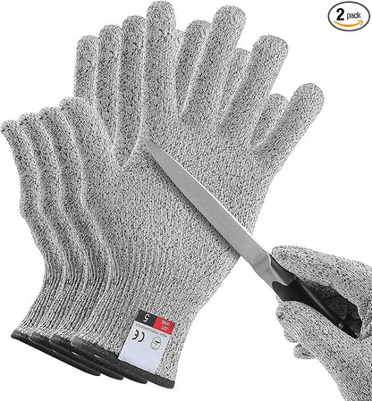 4 Pcs Small Cut Resistant Gloves Food Grade Level 5 Hand Protection,Kitchen Cut Gloves (2 Pairs (Small(palm Diameter 2.80-3.35inch))