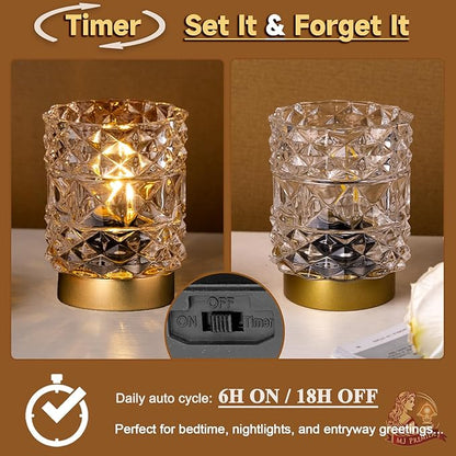 Battery Operated Lamp with Timer, Cordless Table Lamps
