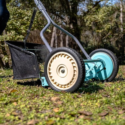 American Lawn Mower Company 1304-14GC 14-Inch 5-Blade Push Reel Lawn Mower with Grass Catcher, Mint