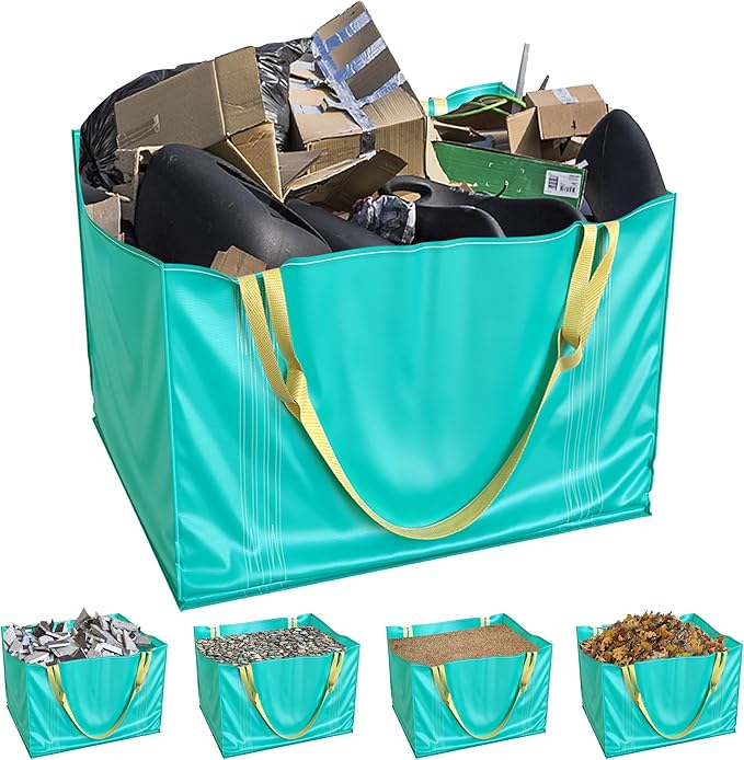 TidyFriend Dumpster Bag 45 Inches, Reusable Yard Waste Bags, Foldable Yard Waste Container, Trash Bag for Trash Management, Multiple Times Use During Renovations, Can Hold Up to 1650 lbs