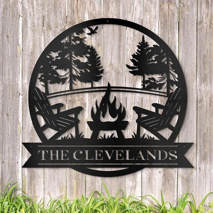 Custom Metal Signs Metal Name Sign Metal Wall Art Split Letter Monogram Wall Decor Metal Wall Art Last Name Sign Family Name Sign Personalized Wedding Gift Fire Pit Sign Outdoor Decor Cabin Sign