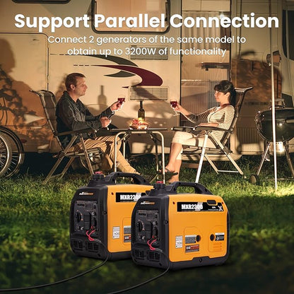 maXpeedingrods 2300W Portable Inverter Generator,40lbs,Gas Powered,Quiet Generator,Backup Power Supply for Outdoor Camping RV Ready,EPA/ISO Compliant
